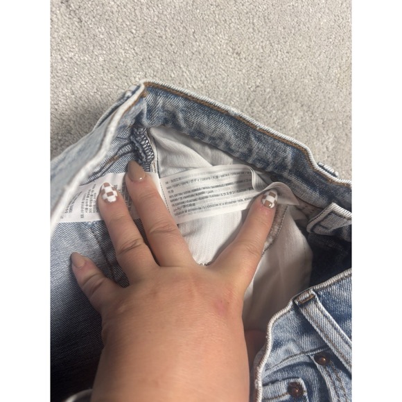 Abercrombie & Fitch Light Blue High Rise Straight Jeans - Picture 5 of 7